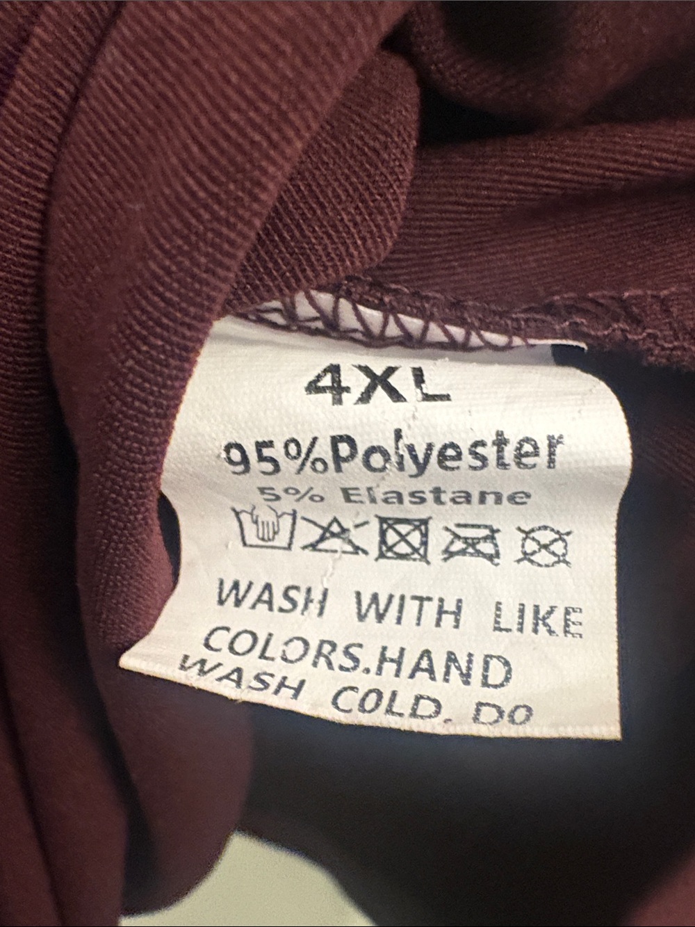 SHEIN Burgundy Long-Sleeve Scoop Neck Top - Picture 2 of 3